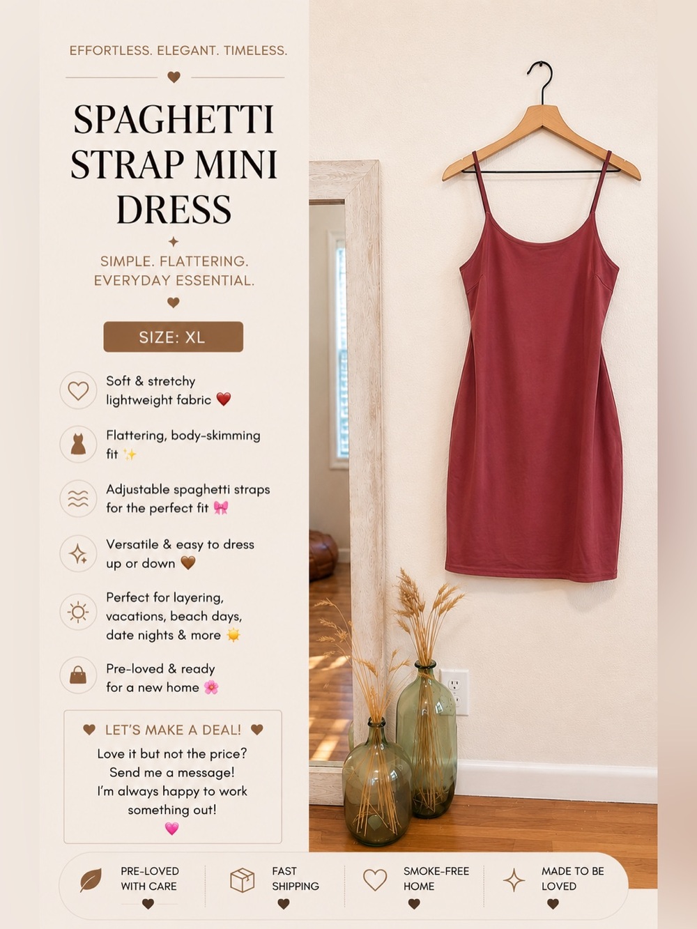 Mind Code Spaghetti Strap Mini Dress - Burgundy